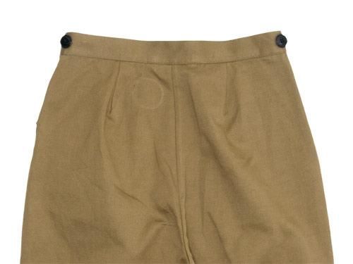 Atelier d'antan Salvadorʥɡ tack pants Cotton Linen KHAKI