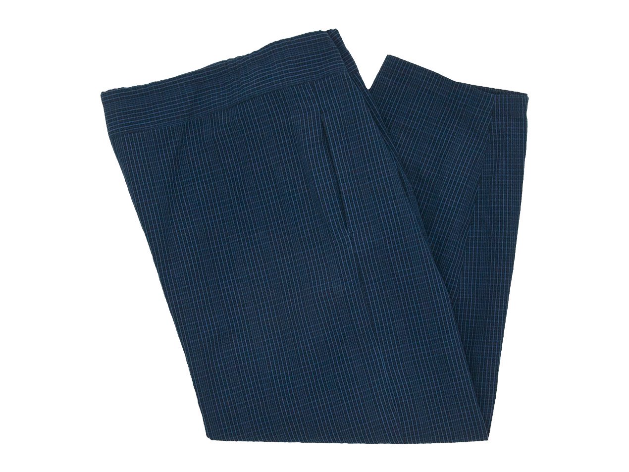 Atelier d'antan Barouh（バルー） Easy Pants NAVY x BLACK CHECK