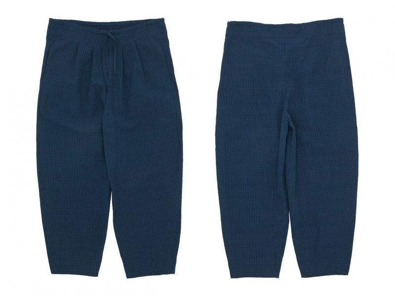 Atelier d'antan BarouhʥХ롼 Easy Pants NAVY x BLACK CHECK