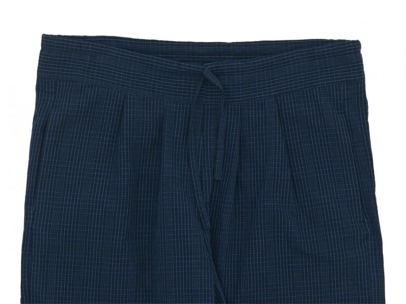 Atelier d'antan BarouhʥХ롼 Easy Pants NAVY x BLACK CHECK