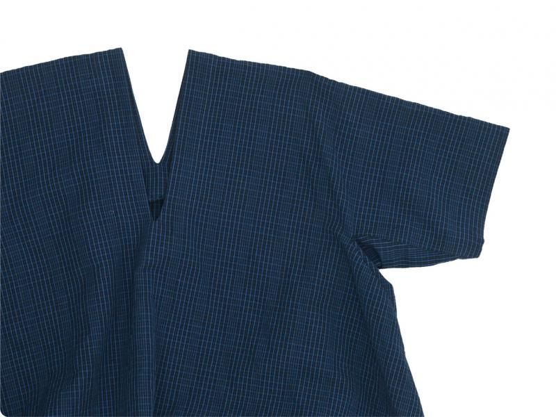 Atelier d'antan Vardaʥtent dress NAVY x BLACK CHECK