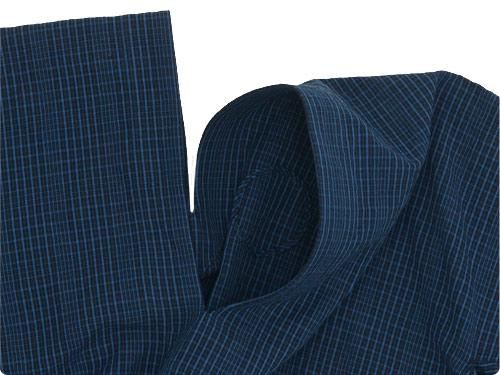 Atelier d'antan Vardaʥtent dress NAVY x BLACK CHECK