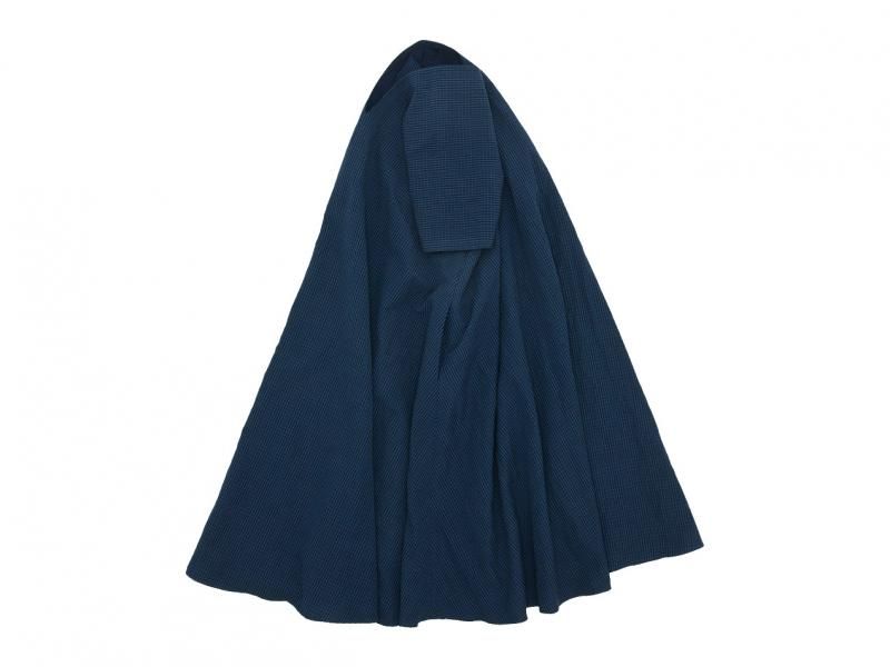 Atelier d'antan Vardaʥtent dress NAVY x BLACK CHECK