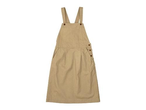 MHL. JAPANESE COTTON LINEN DRILL APRON DRESS 040BEIGE 〔レディース〕