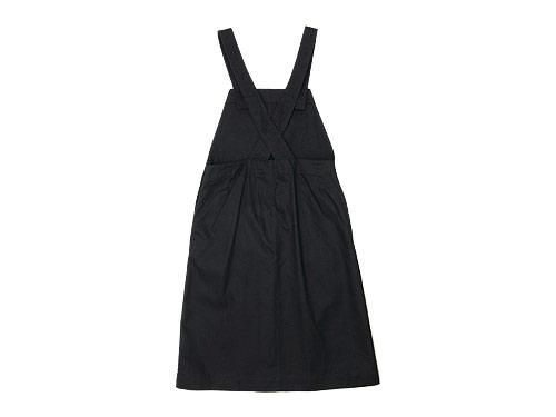 MHL. JAPANESE COTTON LINEN DRILL APRON DRESS 121NAVY