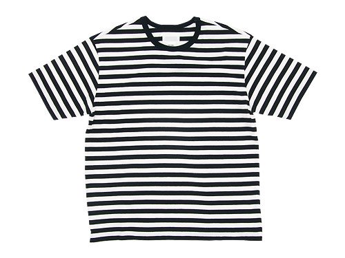 THE HINOKI オーガニックコットン 半袖ボーダーTシャツ WHITE x