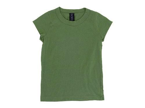 homspun(ホームスパン) 天竺フレンチスリーブTシャツ オリーブ