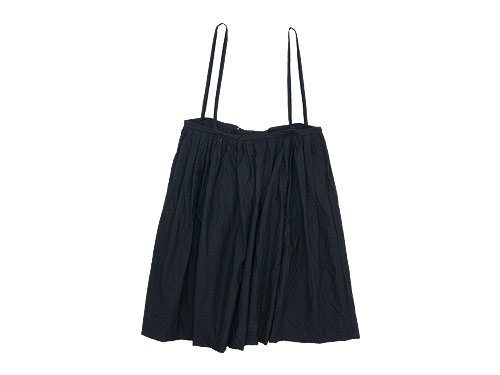 TOUJOURS Drawstring Suspender Skirt BLACK
