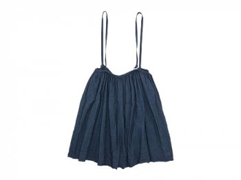 TOUJOURS Drawstring Suspender Skirt INDIGO BLUE TM26MK02