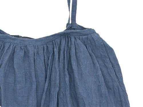 TOUJOURS Drawstring Suspender Skirt INDIGO GRAY TM26MK02