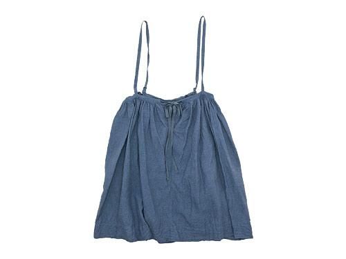 TOUJOURS Drawstring Suspender Skirt INDIGO GRAY TM26MK02
