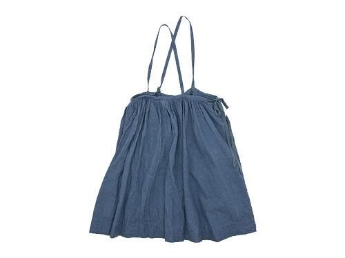 TOUJOURS Drawstring Suspender Skirt INDIGO GRAY TM26MK02