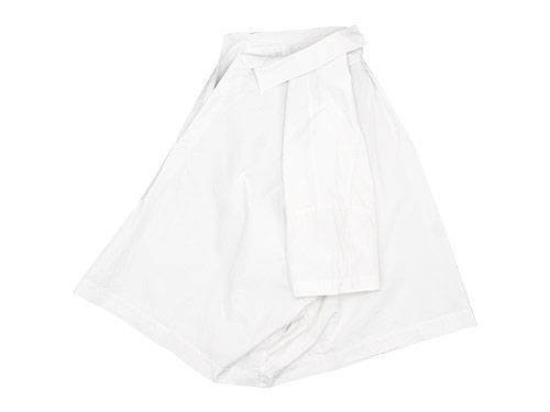 TOUJOURS Open Back Yolk Skipper Shirt SMOKE WHITE