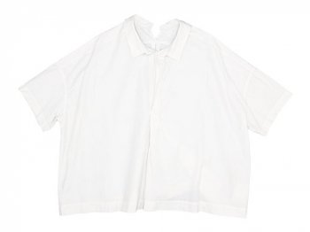 TOUJOURS Open Back Yolk Skipper Shirt SMOKE WHITE