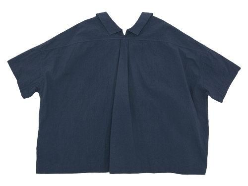 TOUJOURS Open Back Yolk Skipper Shirt SMOKE NAVY