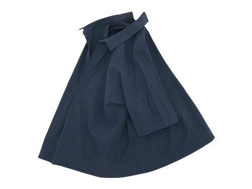 TOUJOURS Open Back Yolk Skipper Shirt SMOKE NAVY