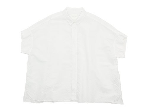 TOUJOURS Short Sleeve Wide Shirt WHITE