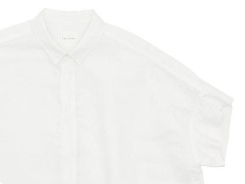 TOUJOURS Short Sleeve Wide Shirt WHITE