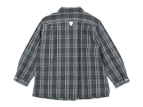 MHL. ROUGH COTTON LINEN SHIRTING SHIRT 023CHARCOAL x WHITE ̥ǥ