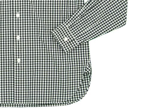 MARGARET HOWELL GINGHAM COTTON POPLIN SHIRTS 011BLACK x WHITE ̥󥺡