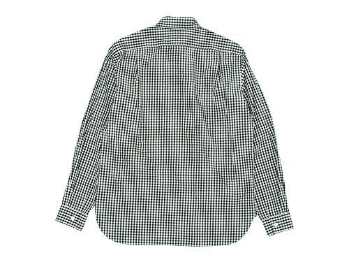 MARGARET HOWELL GINGHAM COTTON POPLIN SHIRTS 011BLACK x WHITE ̥󥺡