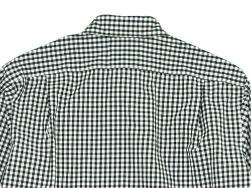 MARGARET HOWELL GINGHAM COTTON POPLIN SHIRTS 011BLACK x WHITE ̥󥺡
