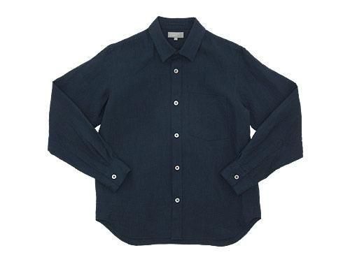 MARGARET HOWELL SHIRTING LINEN SHIRTS 121NAVY ̥󥺡