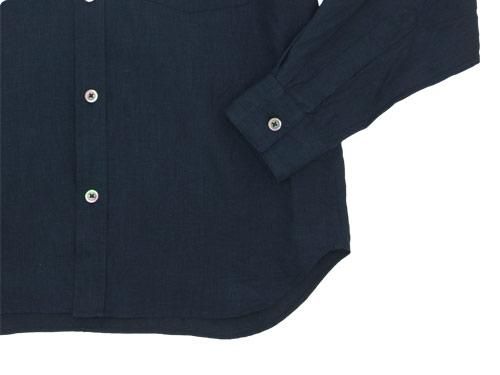 MARGARET HOWELL SHIRTING LINEN SHIRTS 121NAVY ̥󥺡