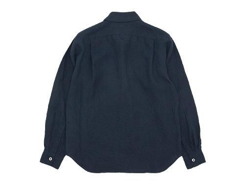 MARGARET HOWELL SHIRTING LINEN SHIRTS 121NAVY ̥󥺡