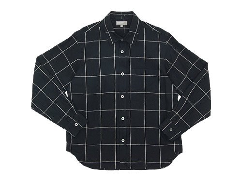 MARGARET HOWELL（マーガレットハウエル） OVERSIZE CHECK LINEN SHIRTS 010BLACK 〔メンズ〕 MARGARET  HOWELL（マーガレットハウエル）通販・取扱い rusk（ラスク）