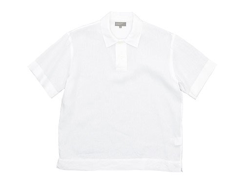 MARGARET HOWELL SHIRTING LINEN POLO SHIRTS 030WHITE 〔メンズ〕