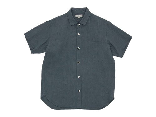 MARGARET HOWELL SHIRTING LINEN S/S SHIRTS 023CHARCOAL 〔メンズ〕