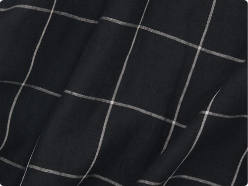 MARGARET HOWELL OVERSIZE CHECK LINEN P/O SHIRTS 010BLACK ̥ǥ