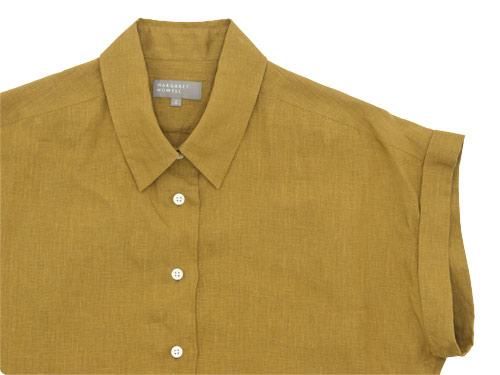 MARGARET HOWELL SHIRTING LINEN II CUFFED COLLARED SHIRTS 063MUSTARD ̥ǥ