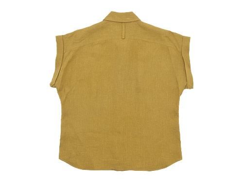 MARGARET HOWELL SHIRTING LINEN II CUFFED COLLARED SHIRTS 063MUSTARD ̥ǥ