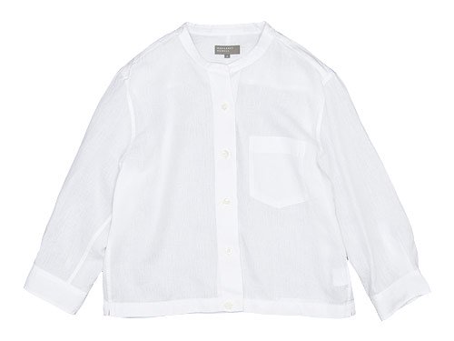 MARGARET HOWELL SHIRTING LINEN II NO COLLAR SHIRTS 030WHITE 〔レディース〕