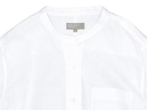 MARGARET HOWELL SHIRTING LINEN II NO COLLAR SHIRTS 030WHITE ̥ǥ