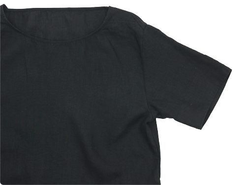MARGARET HOWELL CLEAN LINEN P/O SHIRTS 010BLACK ̥ǥ