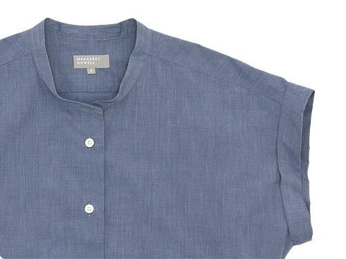 MARGARET HOWELL FINE COTTON CUFFED COLLARED SHIRTS 120NAVY ̥ǥ