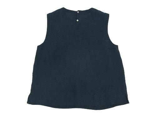 MARGARET HOWELL SOFT LINEN NO SLEEVE SHIRTS 120NAVY̥ǥ