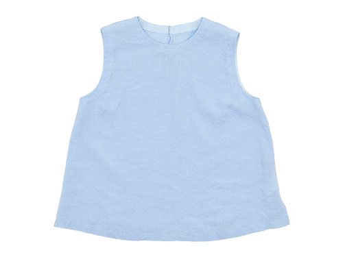 MARGARET HOWELL SOFT LINEN NO SLEEVE SHIRTS 112BLUE〔レディース〕