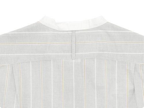 MARGARET HOWELL WIDE PJ STRIPE COTTON LINEN SHIRTS 020GRAY̥ǥ
