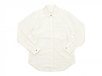 THE HINOKI リネンコットン ウッドボタンワークシャツ