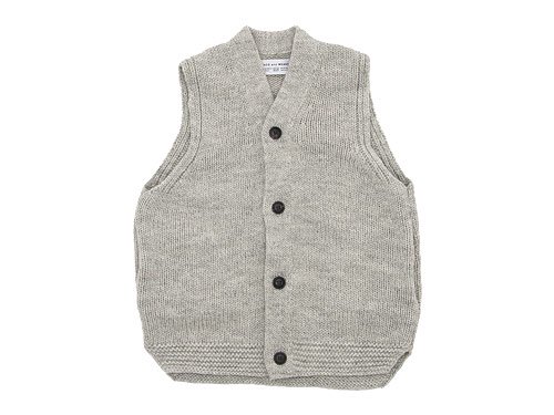 ENDS and MEANS Grandpa Knit Vest BEIGE GRAY