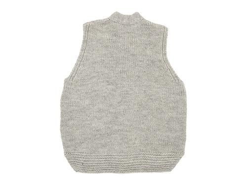 ENDS and MEANS Grandpa Knit Vest BEIGE GRAY
