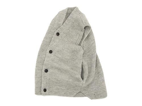 ENDS and MEANS Grandpa Knit Vest BEIGE GRAY