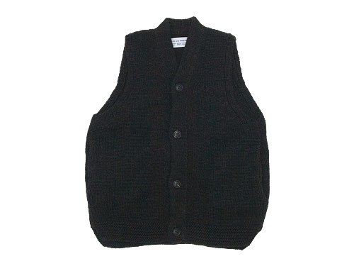 ENDS and MEANS Grandpa Knit Vest BROWN BLACK