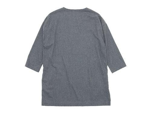 TOUJOURS Big Henley Neck Shirt LIGHT GRAY TM27RS02