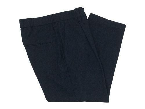 TOUJOURS Tapered Tuck Trousers NAVY TM27RP03