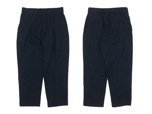 TOUJOURS Tapered Tuck Trousers NAVY TM27RP03